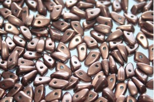 Czech Glass Beads Prong Saturated Metallic Potter's Clay 3x6mm - 5gr