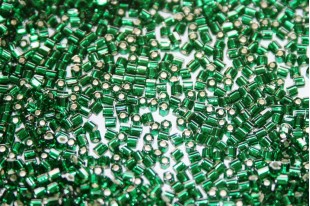 Perline Toho Hexagon Silver Lined Green Emerald 11/0 - 10gr