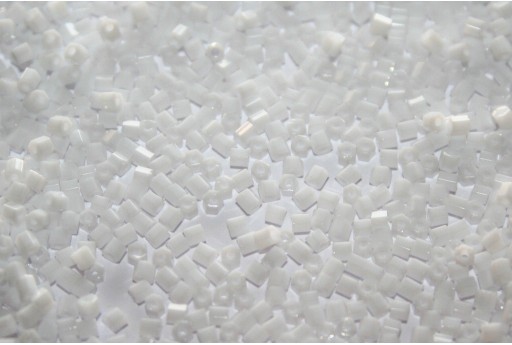 Hexagon Toho Seed Beads Opaque White 11/0 - 10gr