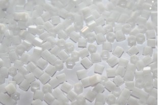 Hexagon Toho Seed Beads Opaque White 11/0 - 10gr