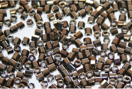 Hexagon Toho Seed Beads Metallic Iris Brown 11/0 - 10gr 2