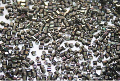 Hexagon Toho Seed Beads Metallic Moss 11/0 - 10gr