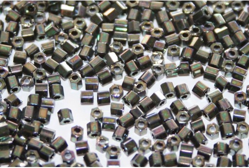 Hexagon Toho Seed Beads Metallic Moss 11/0 - 10gr 2