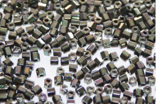Hexagon Toho Seed Beads Metallic Moss 11/0 - 10gr