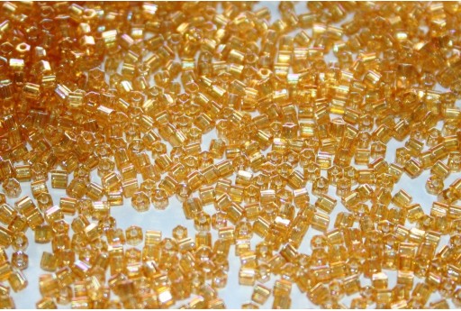 Hexagon Toho Seed Beads Transparent Rainbow Light Topaz 11/0 - 10gr