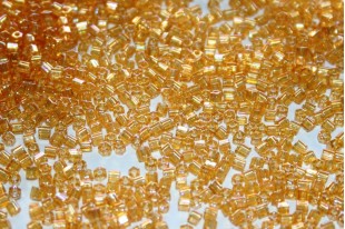 Hexagon Toho Seed Beads Transparent Rainbow Light Topaz 11/0 - 10gr