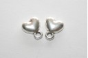 Base per Orecchini Cuore Argento 7,5x9mm - 2pz