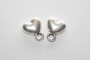 Silver Earring Heart 7,5x9mm - 2pcs