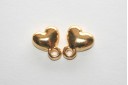 Gold Earring Heart 7,5x9mm - 2pcs