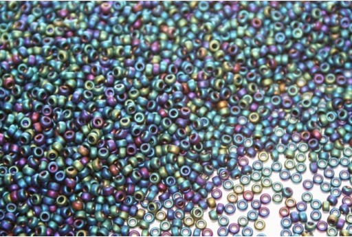 Miyuki Seed Beads Matte Opaque Multi Iris 15/0 - Pack 100gr