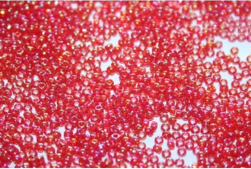Miyuki Seed Beads Transparent Red AB 15/0 - Pack 100gr