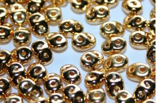 Perline Superduo Coated 24K Gold 5x2,5mm - 5gr