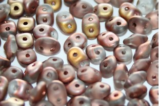 Superduo Beads Matte-Apollo Gold 5x2,5mm - 10gr