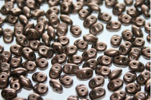 Superduo Beads Matte Dark Bronze 5x2,5mm - 10gr