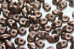 Superduo Beads Matte Dark Bronze 5x2,5mm - 10gr