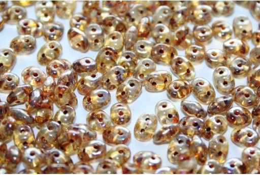 Superduo Beads Crystal-Picasso 5x2,5mm - 10gr