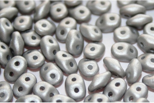 Superduo Beads Satin Metallic Silver 5x2,5mm - 10gr 2