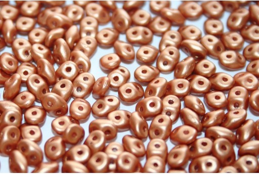 Superduo Beads Satin Metallic Peach 5x2,5mm - 10gr