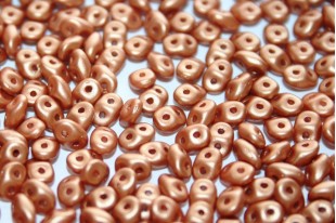 Superduo Beads Satin Metallic Peach 5x2,5mm - 10gr