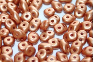 Perline Superduo Satin Metallic Peach 5x2,5mm - 10gr