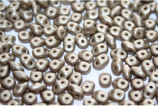 Superduo Beads Satin Metallic Khaki 5x2,5mm - 10gr