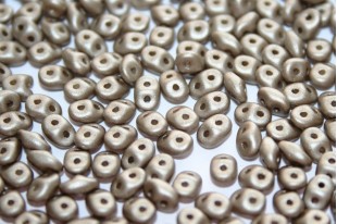 Superduo Beads Satin Metallic Khaki 5x2,5mm - 10gr