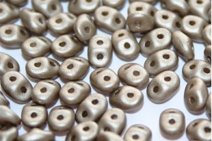 Superduo Beads Satin Metallic Khaki 5x2,5mm - 10gr