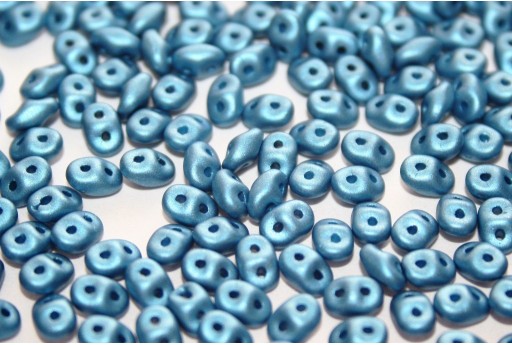 Superduo Beads Satin Metallic Blue 5x2,5mm - 10gr