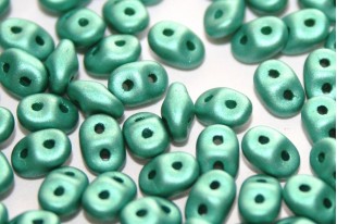 Superduo Beads Satin Metallic Teal 5x2,5mm - 10gr
