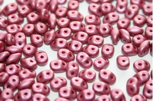 Superduo Beads Satin Metallic Rouge 5x2,5mm - 10gr