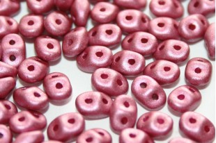 Superduo Beads Satin Metallic Rouge 5x2,5mm - 10gr