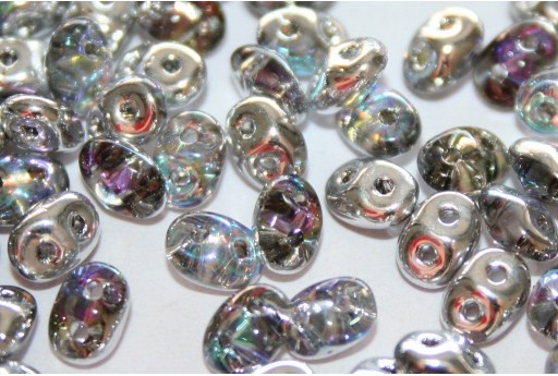 Superduo Beads Crystal Silver Rainbow 5x2,5mm - 10gr 2