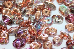 Perline Superduo Crystal Copper Rainbow 5x2,5mm - 10gr