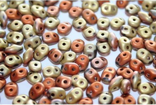 Superduo Beads Matte California Gold Rush 5x2,5mm - 10gr