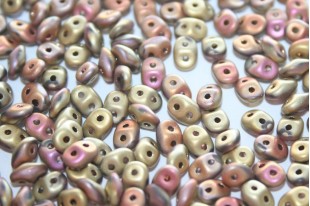 Superduo Beads Matte California Pink 5x2,5mm - 10gr