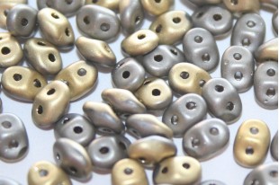 Superduo Beads Matte California Graphite 5x2,5mm - 10gr