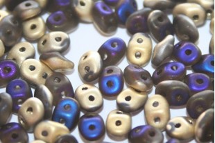 Superduo Beads Matte California Blue 5x2,5mm - 10gr