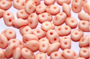 Superduo Beads Neon Silk Peach 5x2,5mm - 10gr