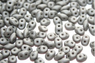 Superduo Beads Neon Silk Titanium 5x2,5mm - 10gr
