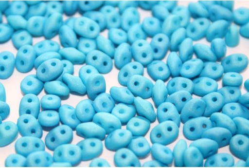 Superduo Beads Neon Silk Turquoise 5x2,5mm - 10gr