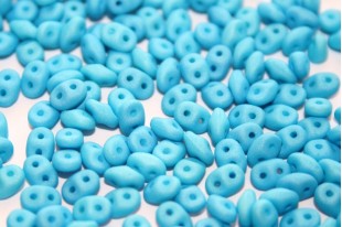 Superduo Beads Neon Silk Turquoise 5x2,5mm - 10gr