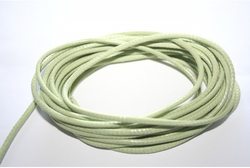 Light Green Waxed Polyester Cord 2mm - 5mt