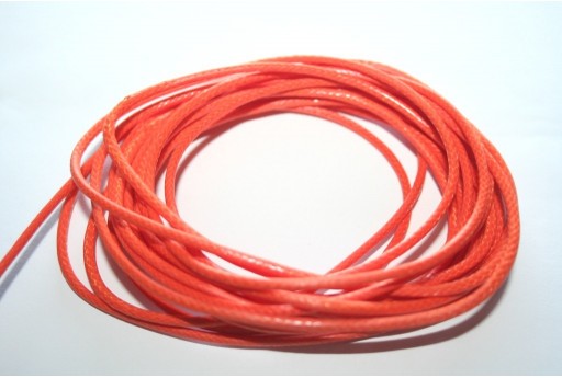 Dark Orange Waxed Polyester Cord 2mm - 5mt