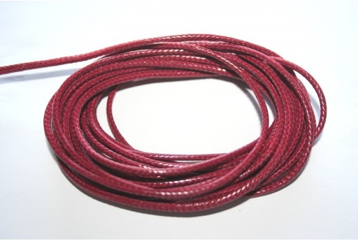 Bordeaux Waxed Polyester Cord 2mm - 5mt
