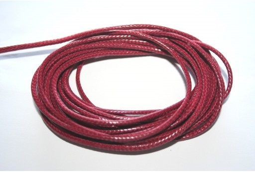 Bordeaux Waxed Polyester Cord 2mm - 5mt 