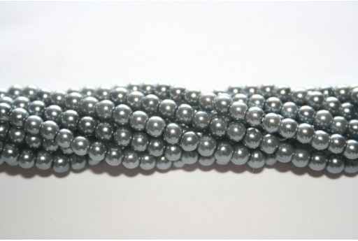 Glass Pearls Strand Light Grey 4mm - 105pcs