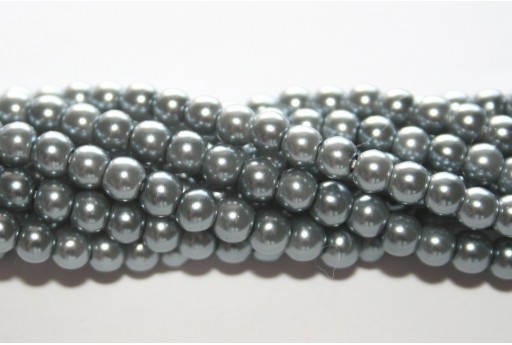Glass Pearls Strand Light Grey 4mm - 105pcs 2