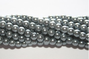 Glass Pearls Strand Light Grey 4mm - 105pcs