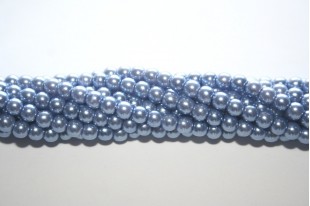 Glass Pearls Strand Light Blue 4mm - 105pcs