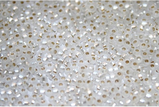 Miyuki Seed Beads Semi Matte Silver Lined Crystal 11/0 - Pack 250gr